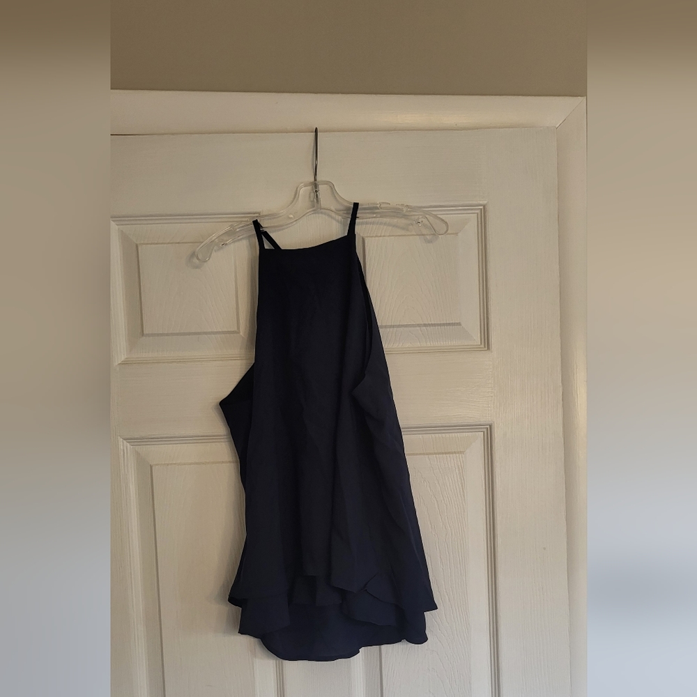 ZEAGOO Blue Halter Tank Top Small